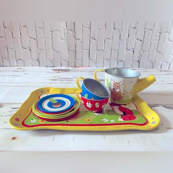 Schylling Forest Friends Tin Tea Set- Forest Animals- Incomplete - Picture 2 of 8